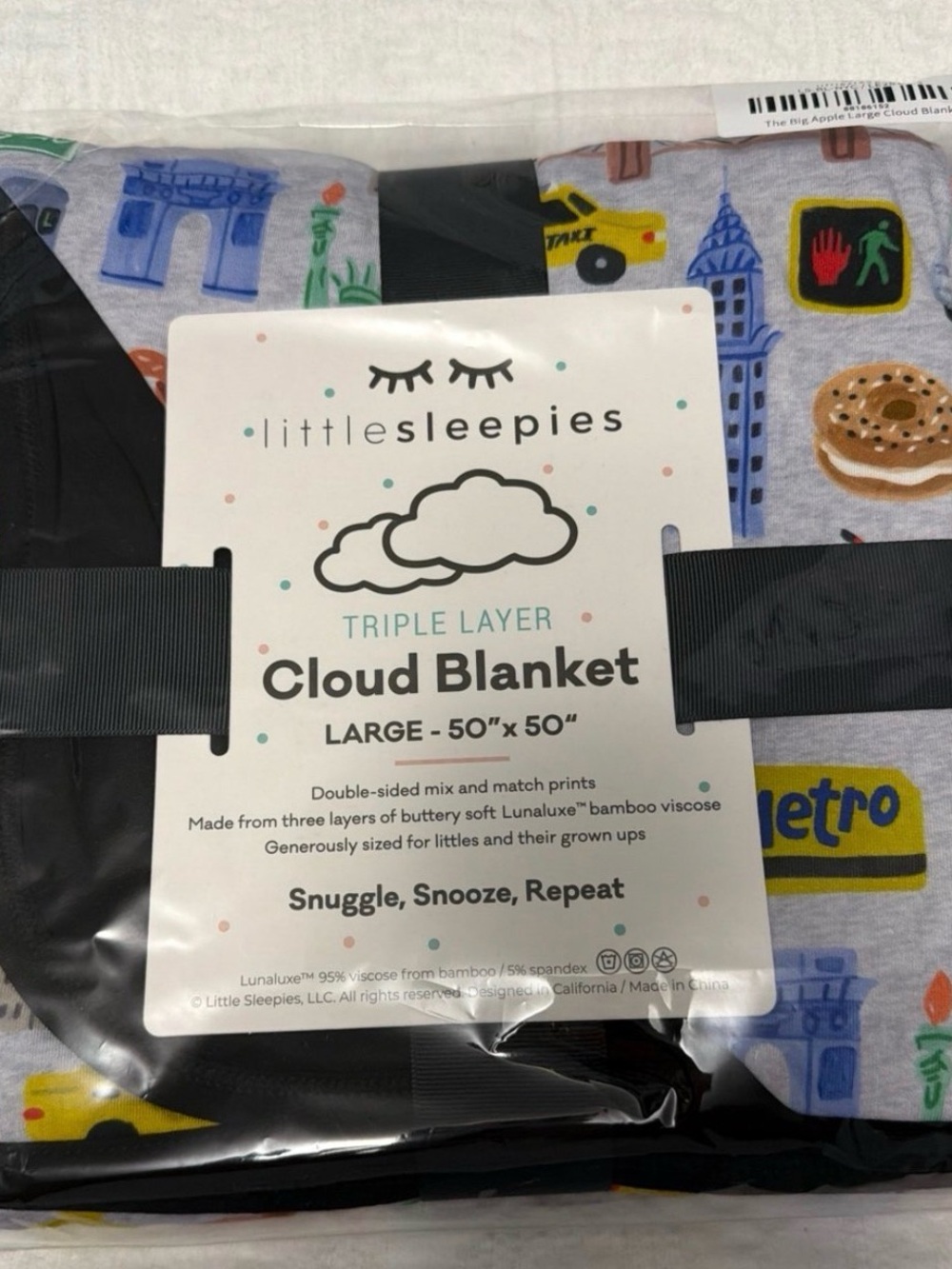 Little Sleepies Large Cloud Blanket - Big Apple